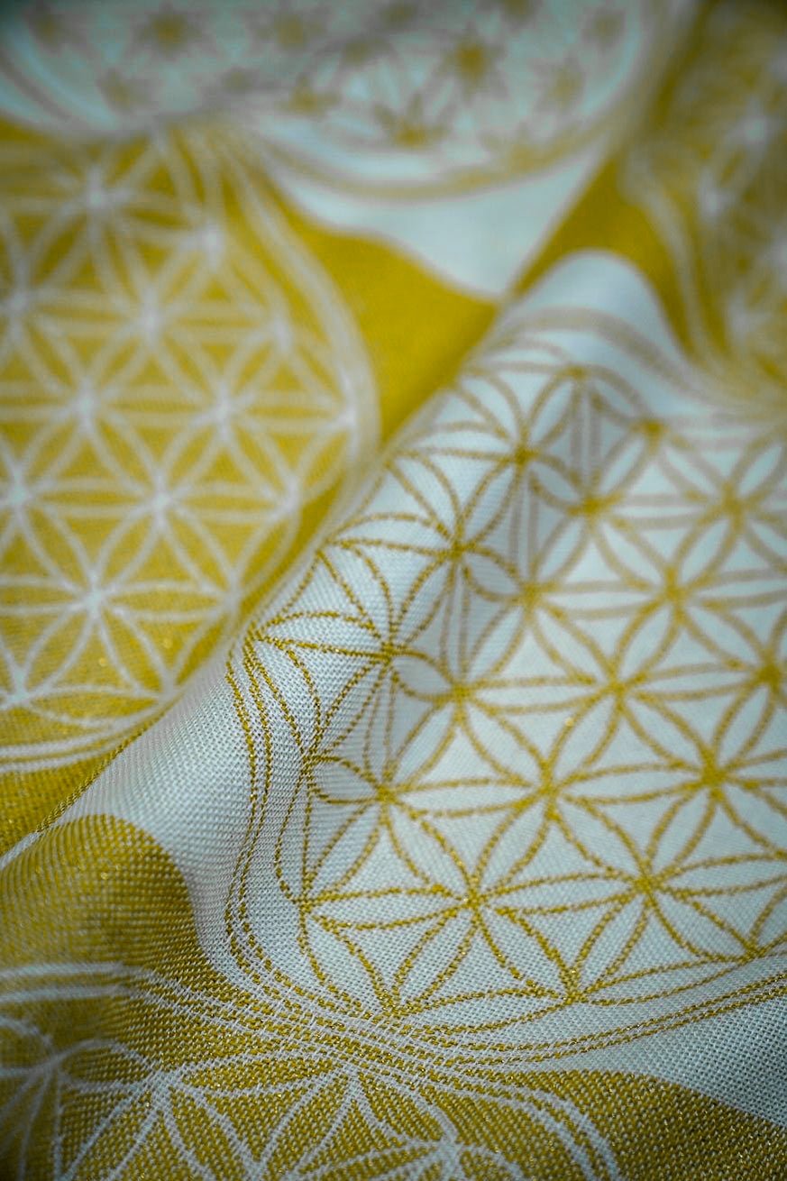 Babydecke Blume des Lebens gold - KOKADI